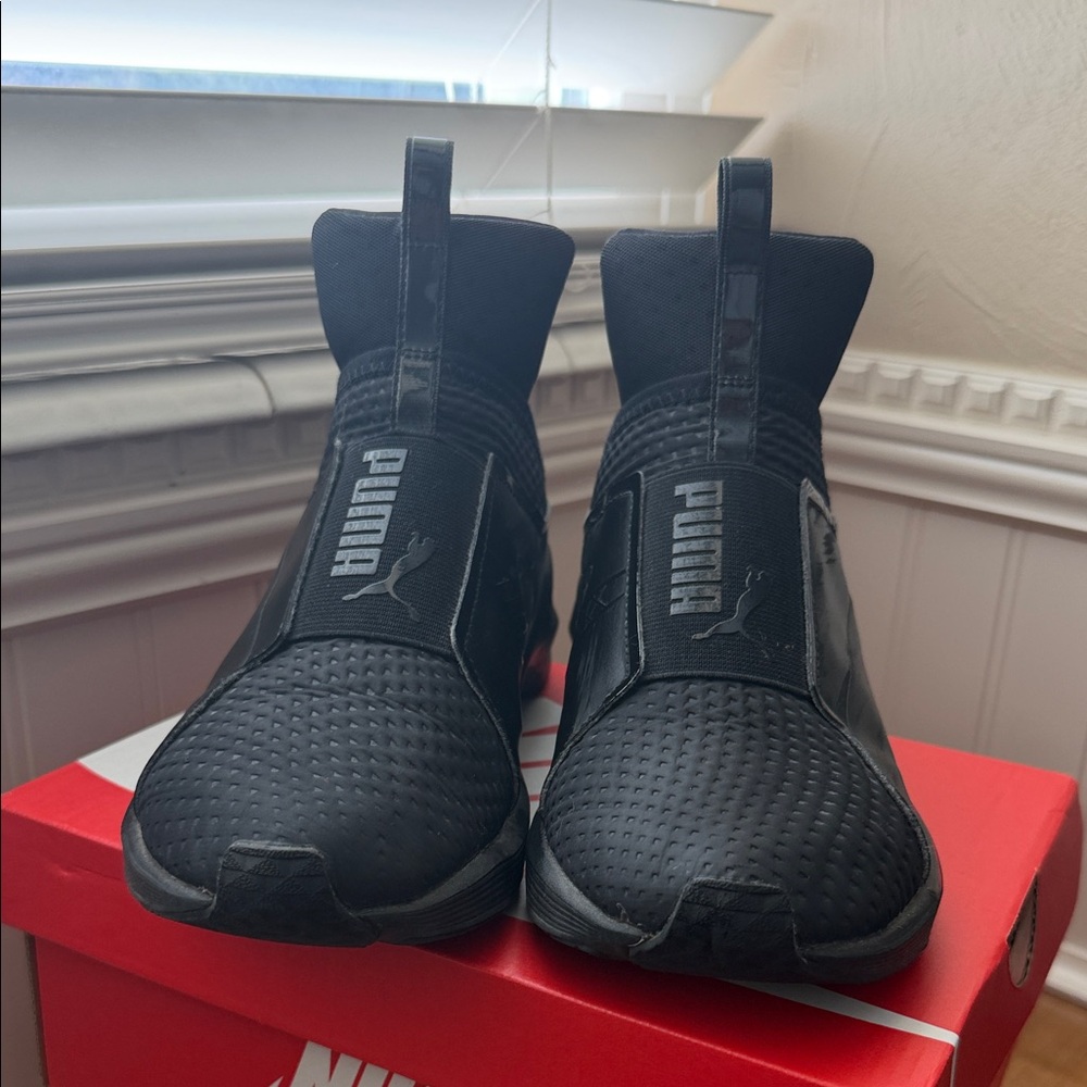 Puma Black Slip-On Sneakers